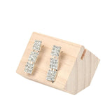 Wood Stud Earring Display Stand Holder Jewelry Storage Organizer