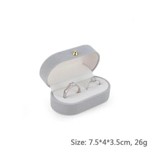 Double Rings Box Velvet Trinket Box Ring Box Jewelry Organizer Wedding