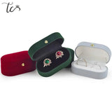 Double Rings Box Velvet Trinket Box Ring Box Jewelry Organizer Wedding