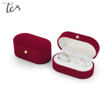 Double Rings Box Velvet Trinket Box Ring Box Jewelry Organizer Wedding