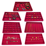 Stackable Jewelry Tray Necklace Pendant Ring Organizer Display