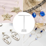 2Pcs Acrylic T-Bar Jewelry Display Stand Tree Necklace Earrings Bracelet Holder