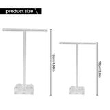 2Pcs Acrylic T-Bar Jewelry Display Stand Tree Necklace Earrings Bracelet Holder