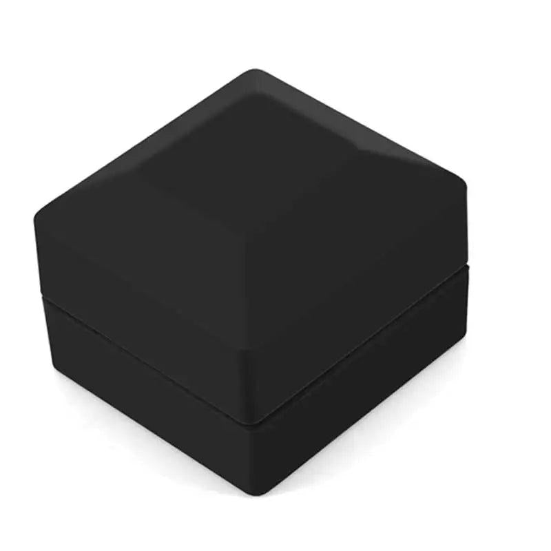 LED Lighted Ring Storage Box Jewelry Display Case Gift Wedding Ring Boxes