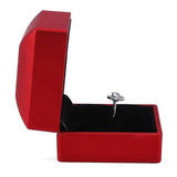 LED Lighted Ring Storage Box Jewelry Display Case Gift Wedding Ring Boxes