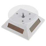 Solar Powered Jewelry Display Turntable Rotary Stand & LED Light