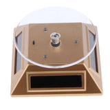 Solar Powered Jewelry Display Turntable Rotary Stand & LED Light