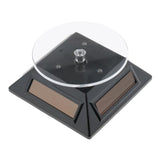 Solar Powered Jewelry Display Turntable Rotary Stand & LED Light