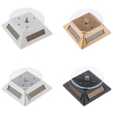 Solar Powered Jewelry Display Turntable Rotary Stand & LED Light