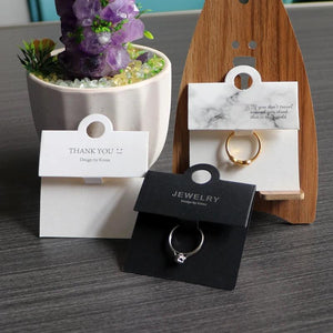 20pcs Paper Ring Display Card 6x6cm Jewelry Hanging Tags