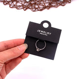 20pcs Paper Ring Display Card 6x6cm Jewelry Hanging Tags