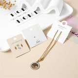 20pcs Paper Ring Display Card 6x6cm Jewelry Hanging Tags