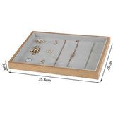 Pearl Velvet Jewelry Tray Pendant Stackable Showcase for Women