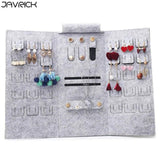 Portable Roll-up Felt Jewelry Roll Storage Bag