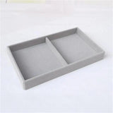 Velvet Jewelry Holder Ring Earring Plate Ornament Tray Display Stand