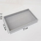 Velvet Jewelry Holder Ring Earring Plate Ornament Tray Display Stand
