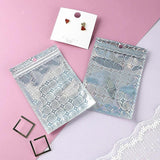 50 Pcs Star Laser Iridescent Zip Lock Bags Holographic Packaging