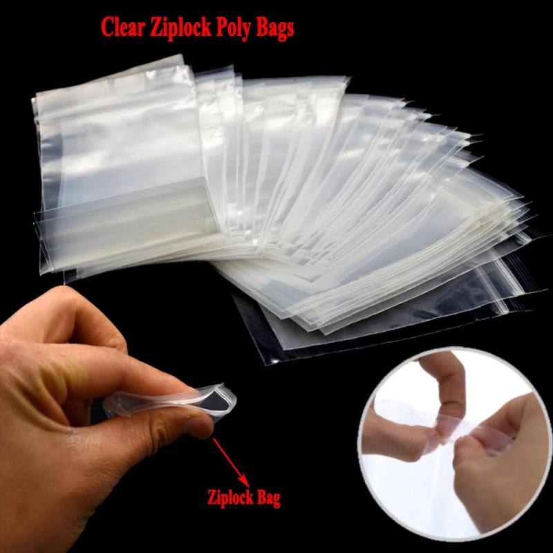 0.16mm Poly Ziplock Bags Transparent Various Sizes Reusable Bag
