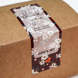 75PCS Rectangle Flower Thank You Stickers Waterproof Seal Label
