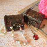 Wood Retro Treasure Storage Box European Style Souvenir Collection Organizer