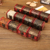 Wood Retro Treasure Storage Box European Style Souvenir Collection Organizer