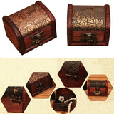 Wood Retro Treasure Storage Box European Style Souvenir Collection Organizer