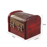 Wood Retro Treasure Storage Box European Style Souvenir Collection Organizer