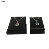 PU Leather Earring Jewelry Organizer Holder Necklace Display Stand