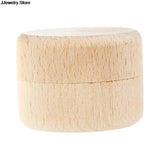 Vintage Wooden Round Storage Ring Box