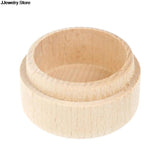 Vintage Wooden Round Storage Ring Box