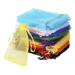 50pcs Organza Bags Drawstring Pouch for Jewelry Wedding Party Candy Bag