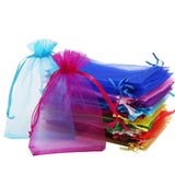 50pcs Organza Bags Drawstring Pouch for Jewelry Wedding Party Candy Bag