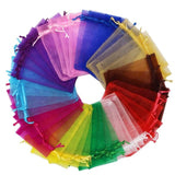 50pcs Organza Bags Drawstring Pouch for Jewelry Wedding Party Candy Bag