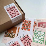 25 Flower Thank You Stickers - Assorted Styles - Sealing Labels for Decor
