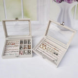 Portable Travel Jewelry Box Flannel Dustproof Gift Storage Case for Women