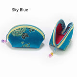 Small Jewelry Zipper Bags Ring Earring Holder Purses Shell Shape Coin Candy Bags