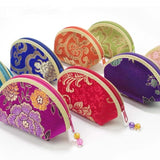 Small Jewelry Zipper Bags Ring Earring Holder Purses Shell Shape Coin Candy Bags