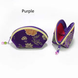 Small Jewelry Zipper Bags Ring Earring Holder Purses Shell Shape Coin Candy Bags