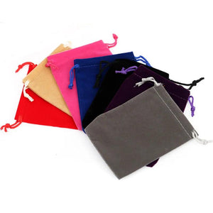 10pcs Red Velvet Jewelry Pouches 7x9 cm Drawstring Bags Wedding Christmas Packag