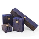 Chinese Brocade Jewelry Pendant Box Wooden Buckle