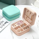 Pink Travel Jewelry Storage Case for Earrings Necklace