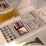 Velvet Jewelry Storage Tray Display Stand