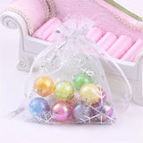 50pcs Snowflake Gilded Organza Christmas Gift/Jewelry/Candy Yarn Bag