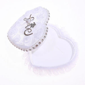 Romantic Heart-shape Ring Case Wedding Rings Holder