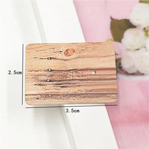 100Pcs Wood Grain Jewelry Display Cards for Earrings