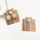100Pcs Wood Grain Jewelry Display Cards for Earrings