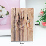 100Pcs Wood Grain Jewelry Display Cards for Earrings