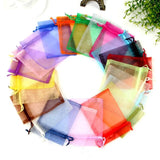 50pcs Butterfly Organza Drawstring Pouch Wedding Bag 7x9cm 9x12