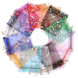 50pcs Butterfly Organza Drawstring Pouch Wedding Bag 7x9cm 9x12