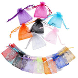 50pcs Butterfly Organza Drawstring Pouch Wedding Bag 7x9cm 9x12